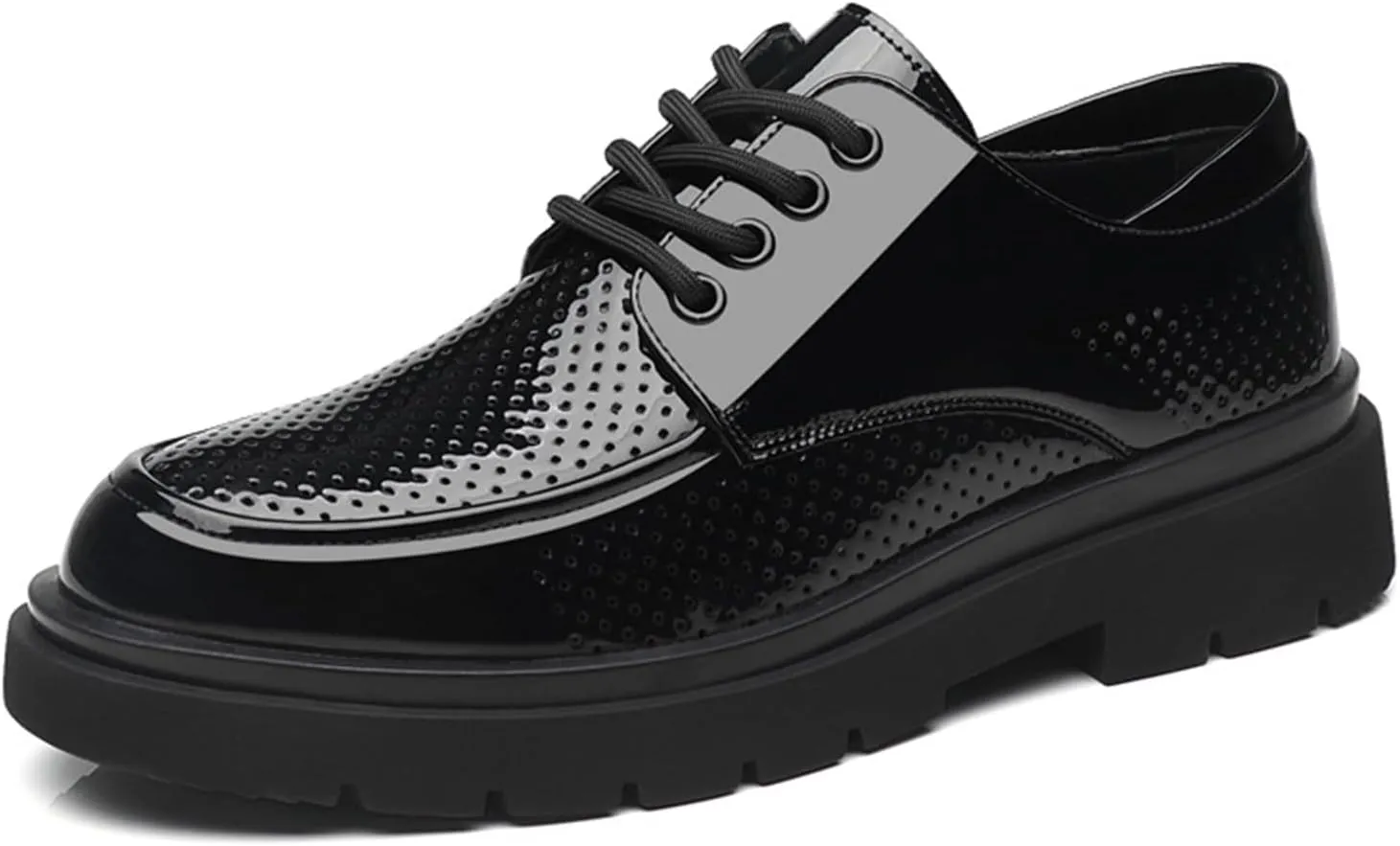 Men's Oxfords Classic Dress Lace Up Shoes, Leather Lined for Formal Occasions Breathable Casual Tuxedo Leather Shoes