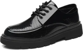 Men's Oxfords Classic Dress Lace Up Shoes, Leather Lined for Formal Occasions Breathable Casual Tuxedo Leather Shoes