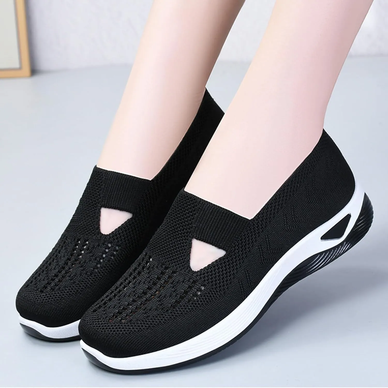 Orthopedic Casual Shoes for Plantar Fasciitis Relief Womens Slip On Walking Sneakers with Arch Support Comfortable Loafers Diabetic Feet