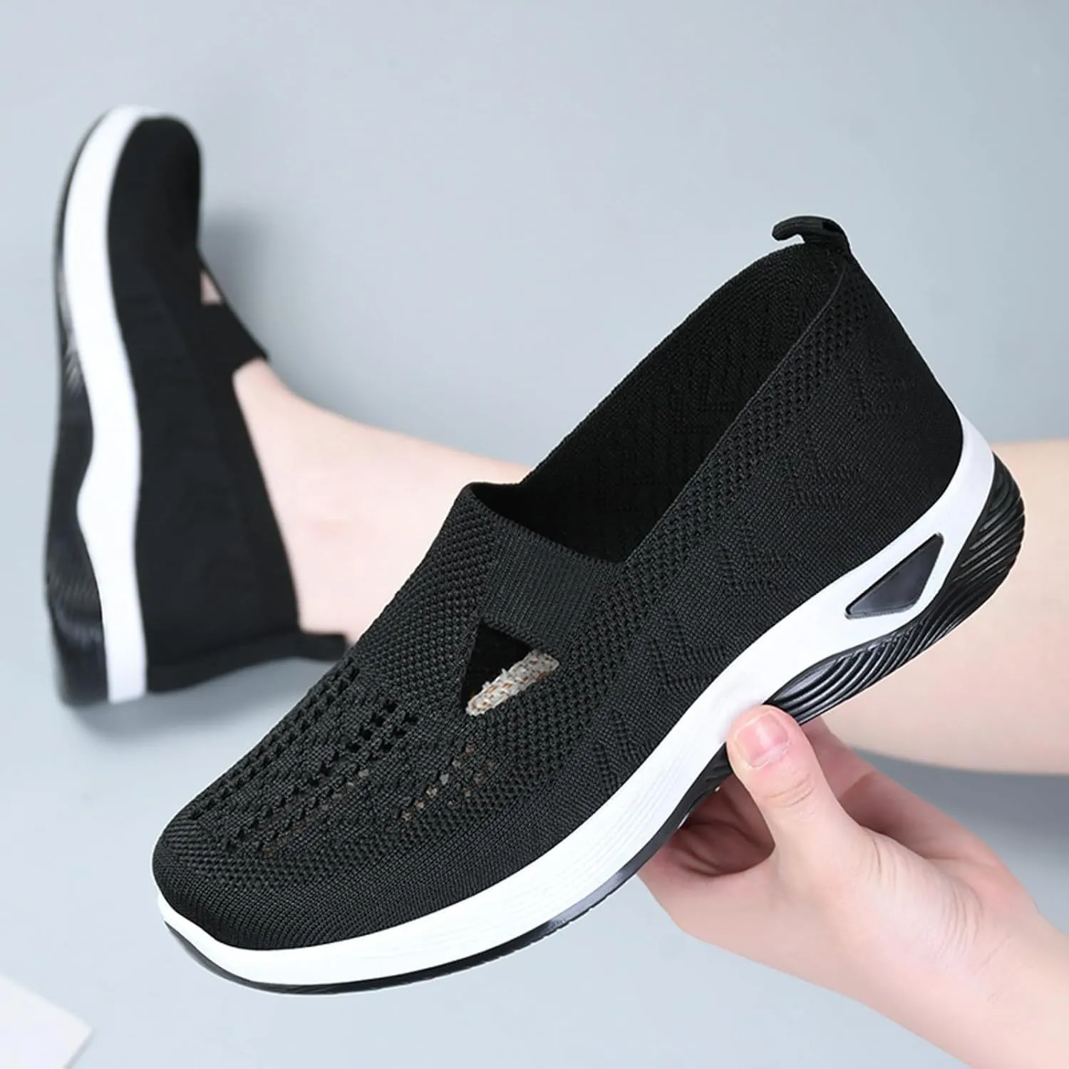 Orthopedic Casual Shoes for Plantar Fasciitis Relief Womens Slip On Walking Sneakers with Arch Support Comfortable Loafers Diabetic Feet