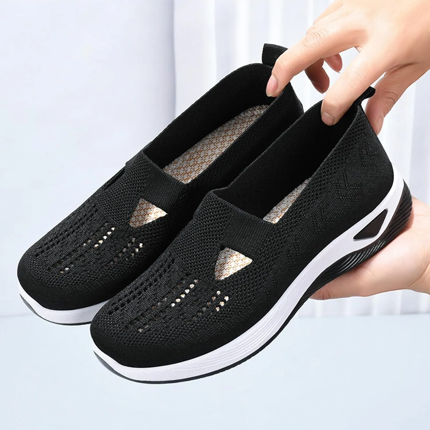 Orthopedic Casual Shoes for Plantar Fasciitis Relief Womens Slip On Walking Sneakers with Arch Support Comfortable Loafers Diabetic Feet