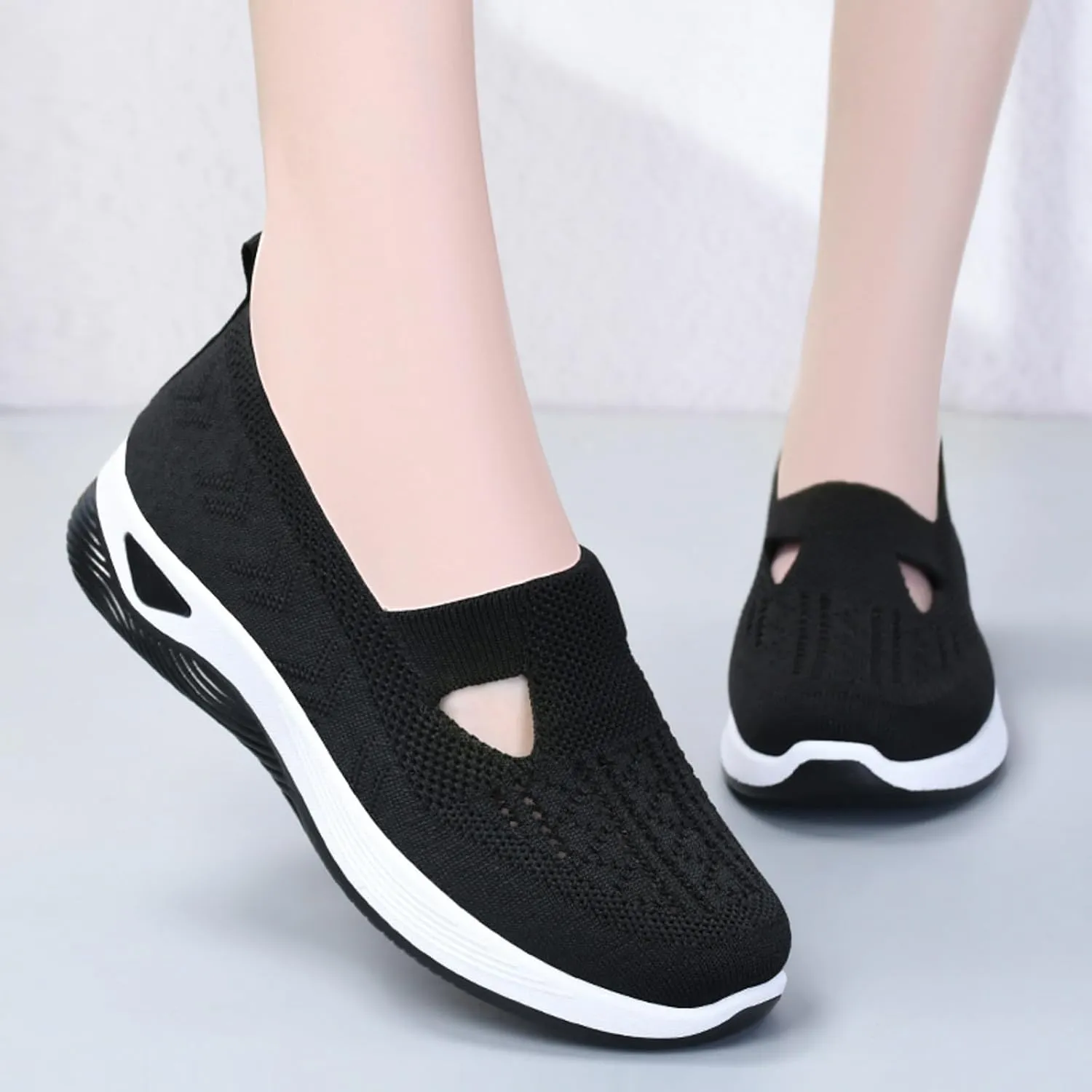 Orthopedic Casual Shoes for Plantar Fasciitis Relief Womens Slip On Walking Sneakers with Arch Support Comfortable Loafers Diabetic Feet