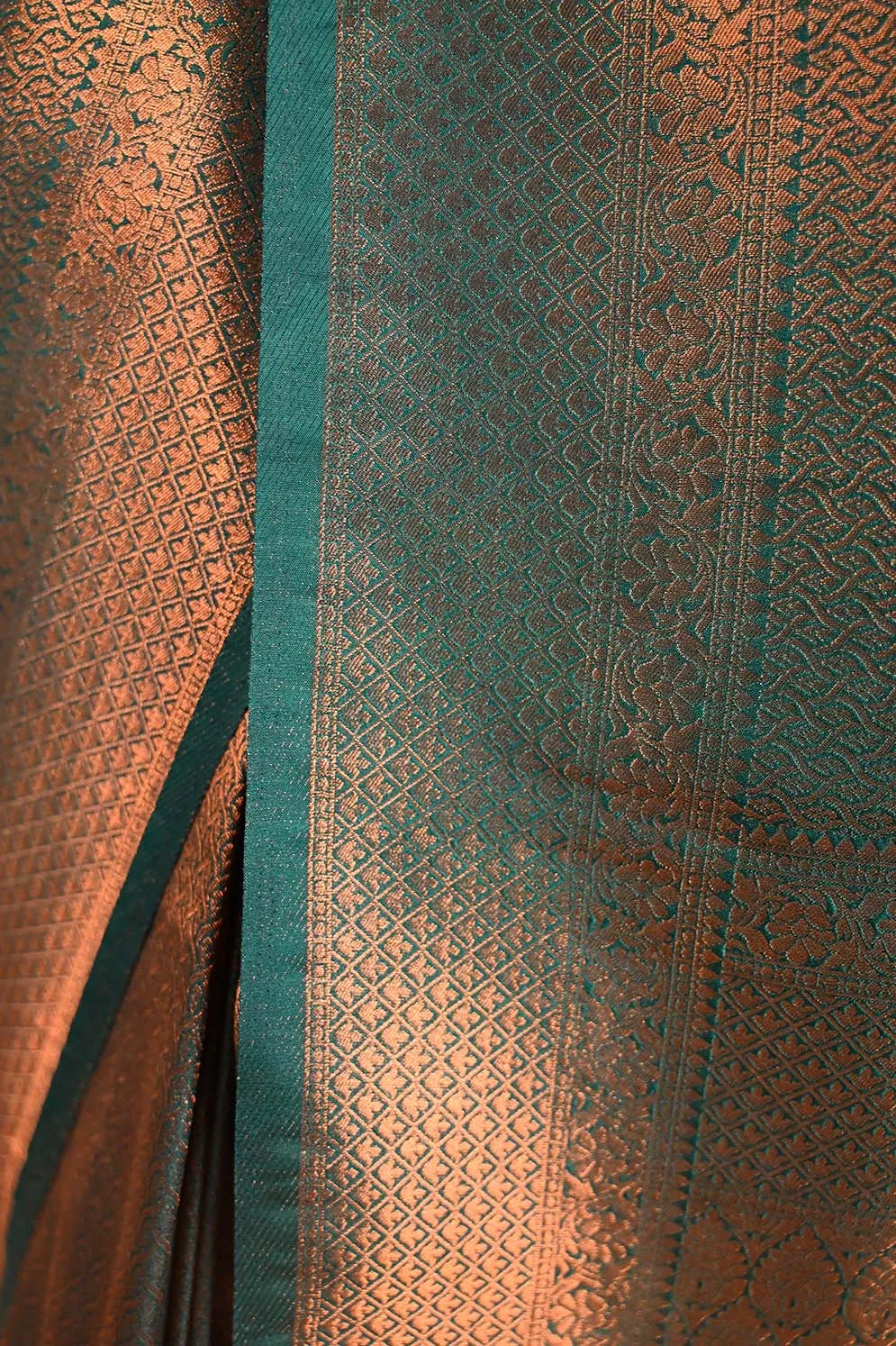 Ready To Wear Georgette Kanjeevaram With Ethnic Motif And Woven Detailed  Border & Ornate Pallu  Wrap in 1 minute saree