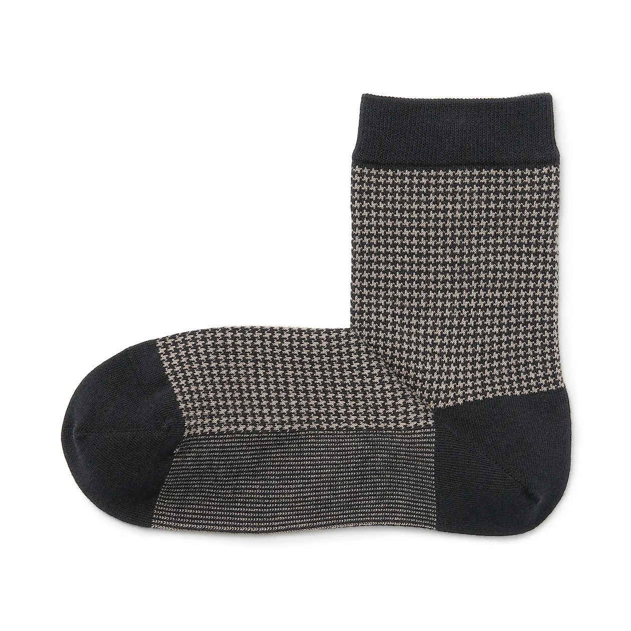 Right Angle Houndstooth Short Socks
