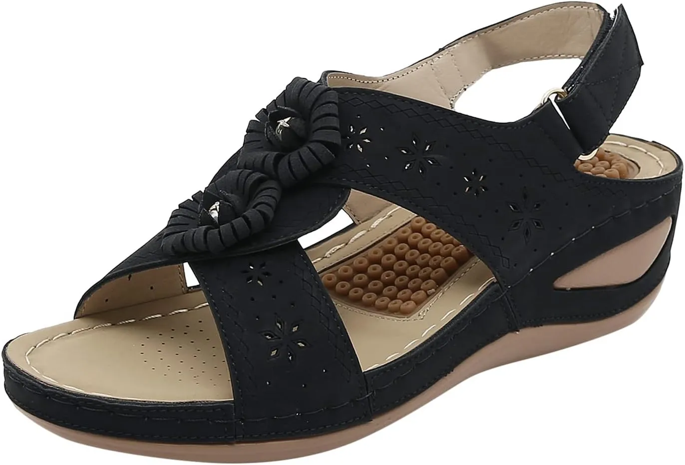 SBGMoSJ Orthopedic Low Heels for Women Dressy White Summer Sandals Women Women Summer Shoes 10 Hiking Sandals Women Low Heels for Women Heels for Wide Feet Women