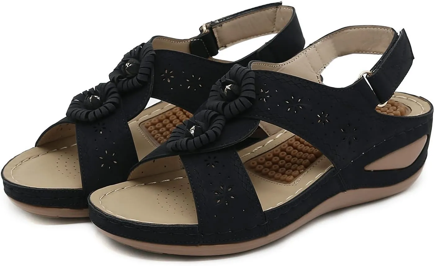 SBGMoSJ Orthopedic Low Heels for Women Dressy White Summer Sandals Women Women Summer Shoes 10 Hiking Sandals Women Low Heels for Women Heels for Wide Feet Women