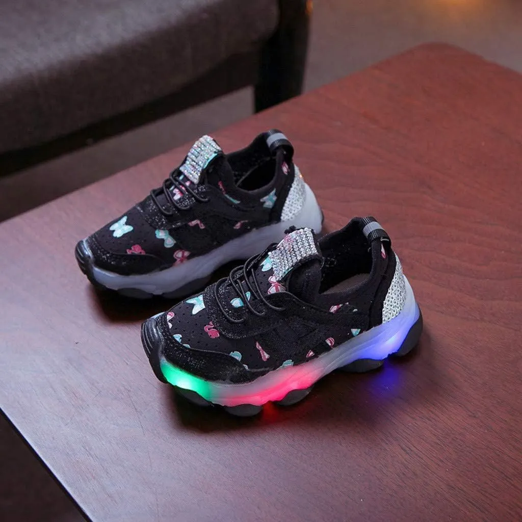 Shoes Girl Size 5t Led Girls Sport Run Crystal Baby Shoes Luminous Children Kid Baby Shoes 9t Girls Shoes