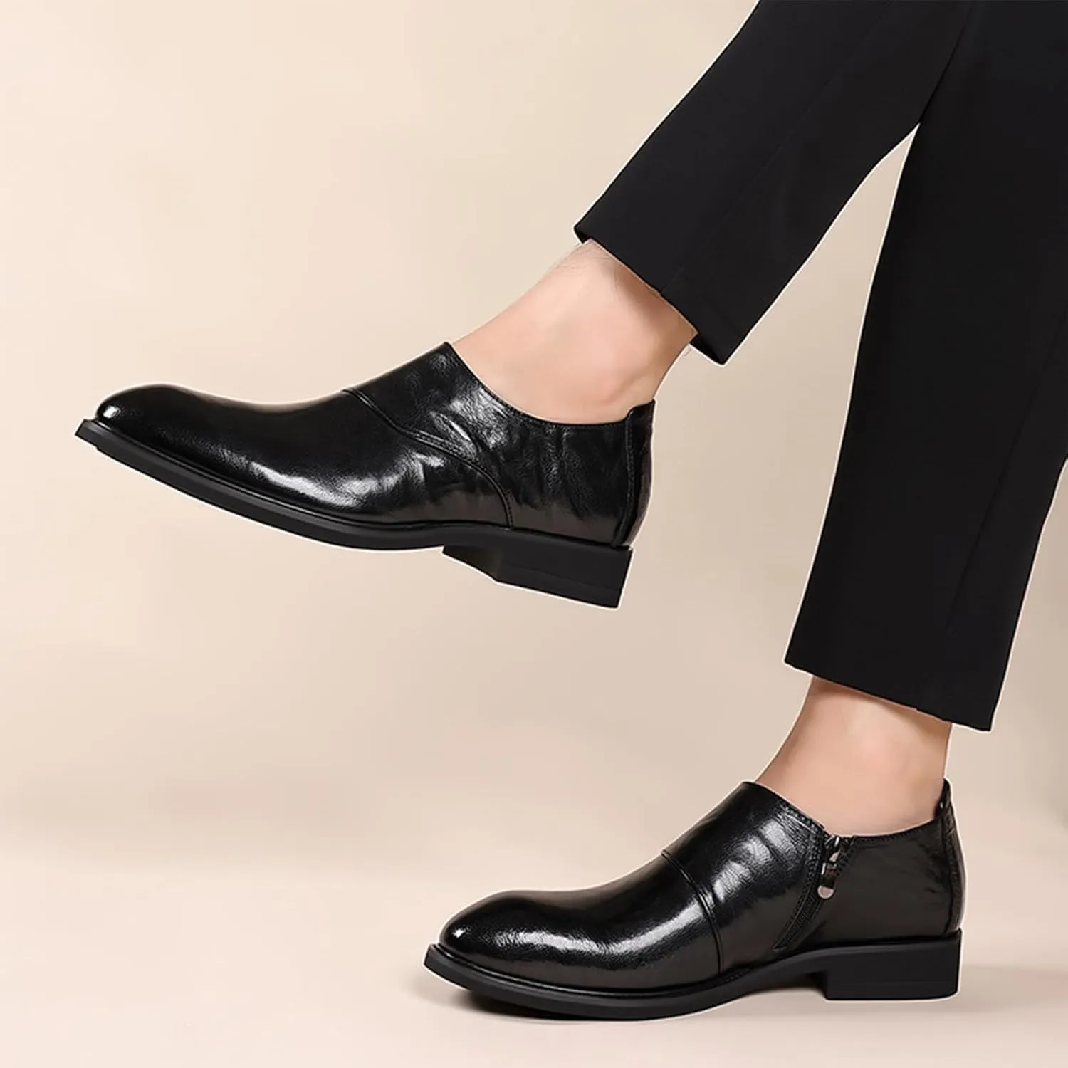 Slip-On Leather Shoes for Men Patent Leather Luxury Groom Wedding Shoes Men's Dress Shoes Classic Lace Up Oxfords Dress Shoes Leather Tuxedo New