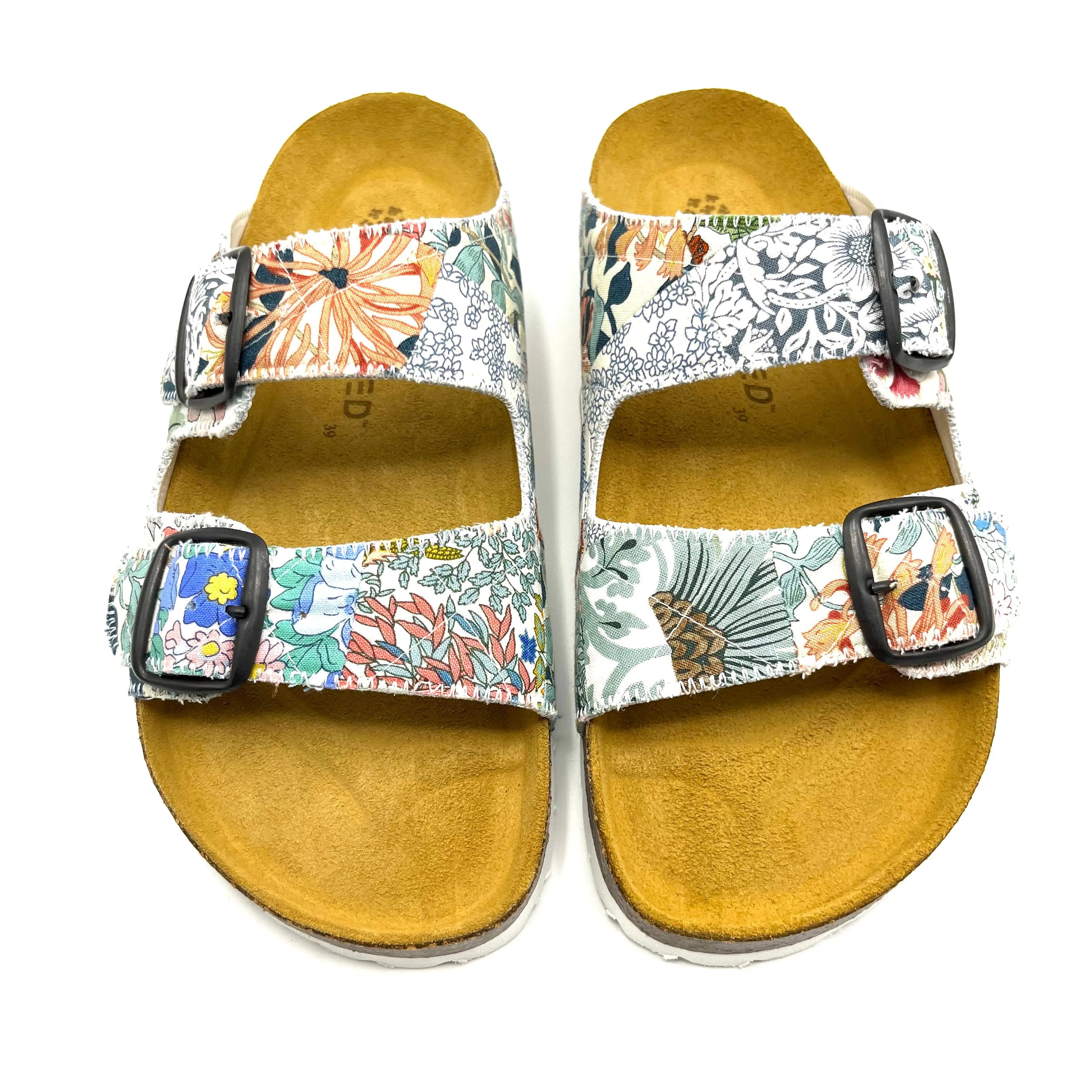 Thora 2-Buckle Sandals | Patchwork Blossom 03 EU39/US9