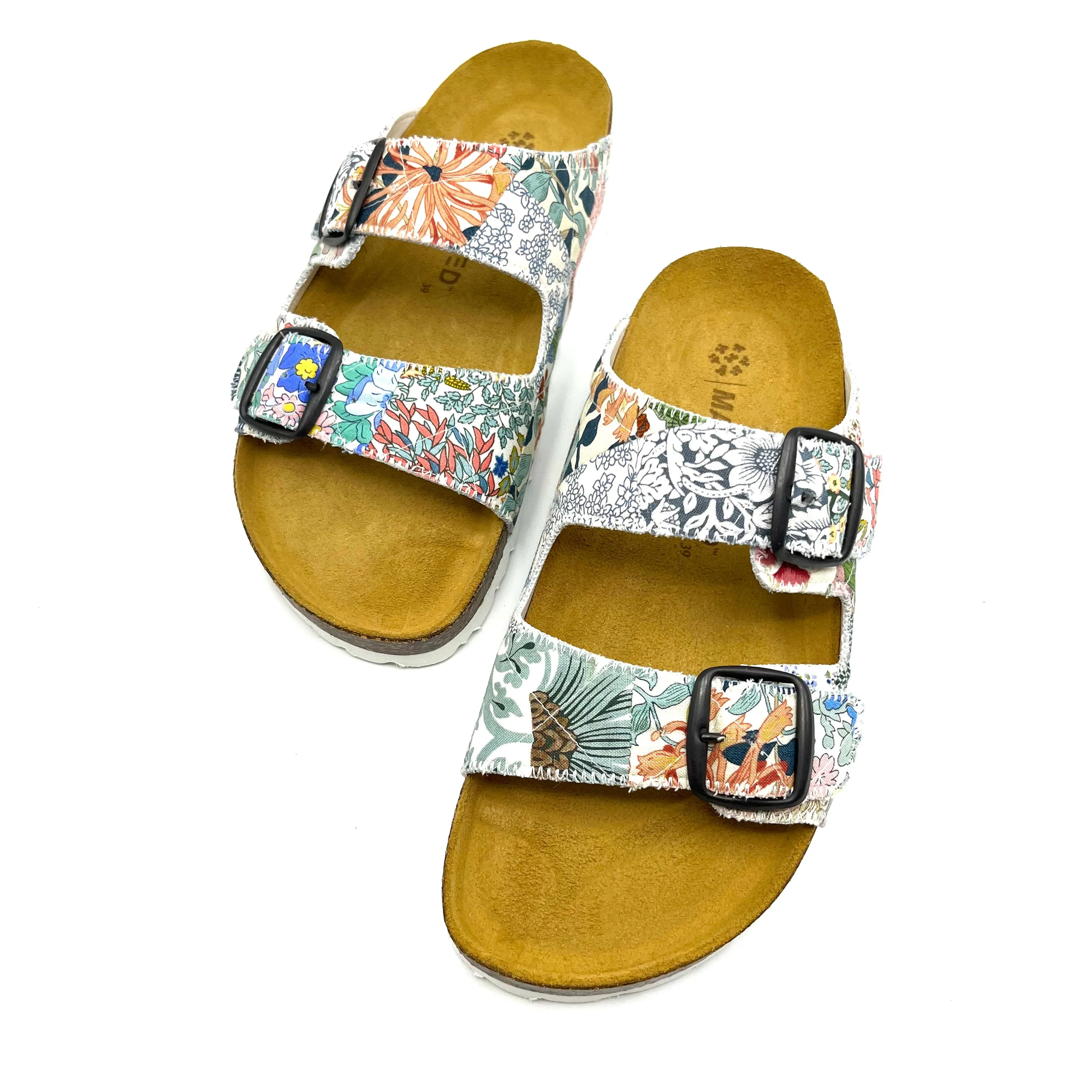 Thora 2-Buckle Sandals | Patchwork Blossom 03 EU39/US9