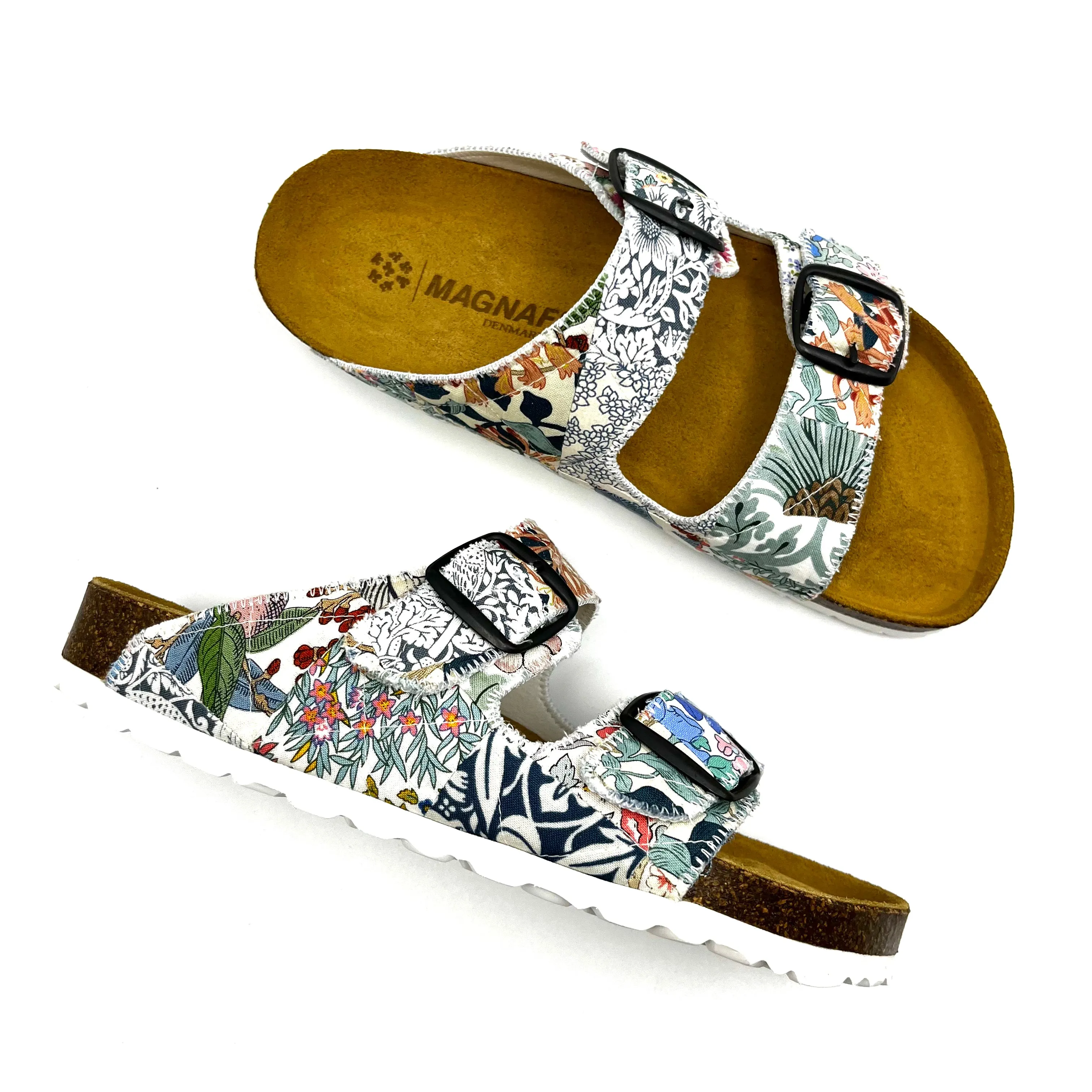 Thora 2-Buckle Sandals | Patchwork Blossom 03 EU39/US9