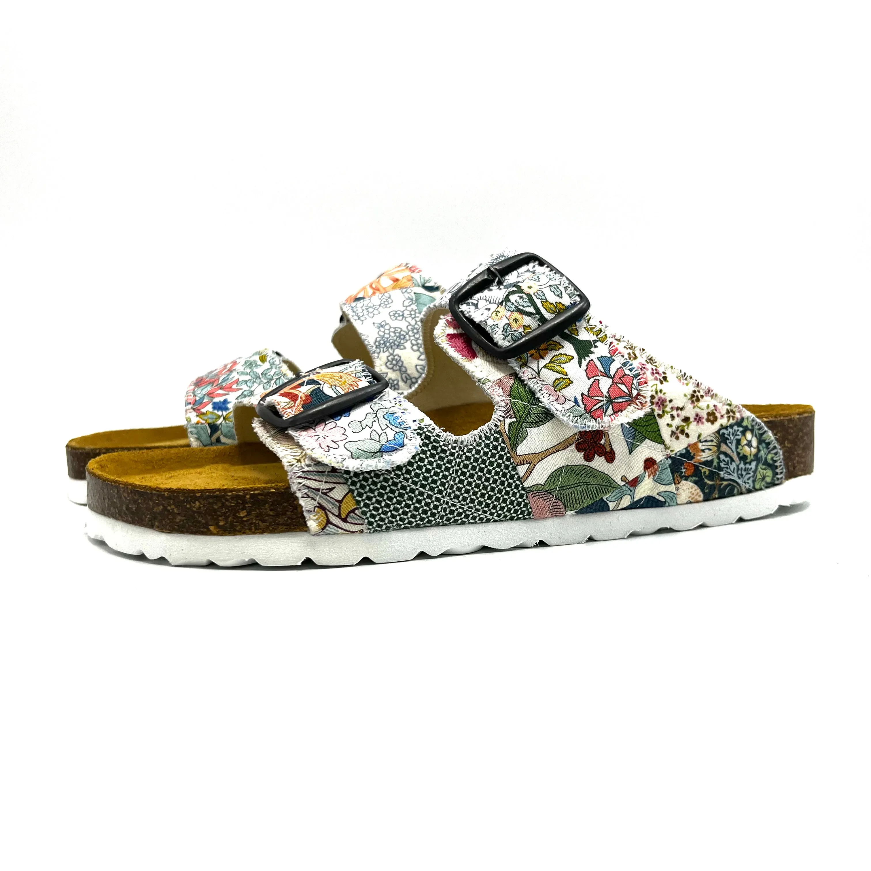 Thora 2-Buckle Sandals | Patchwork Blossom 03 EU39/US9
