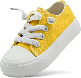 Toddler Kids Sneakers Boys and Girls Canvas Shoes Slip On Lightweight Walking Shoes for Little Big Kids