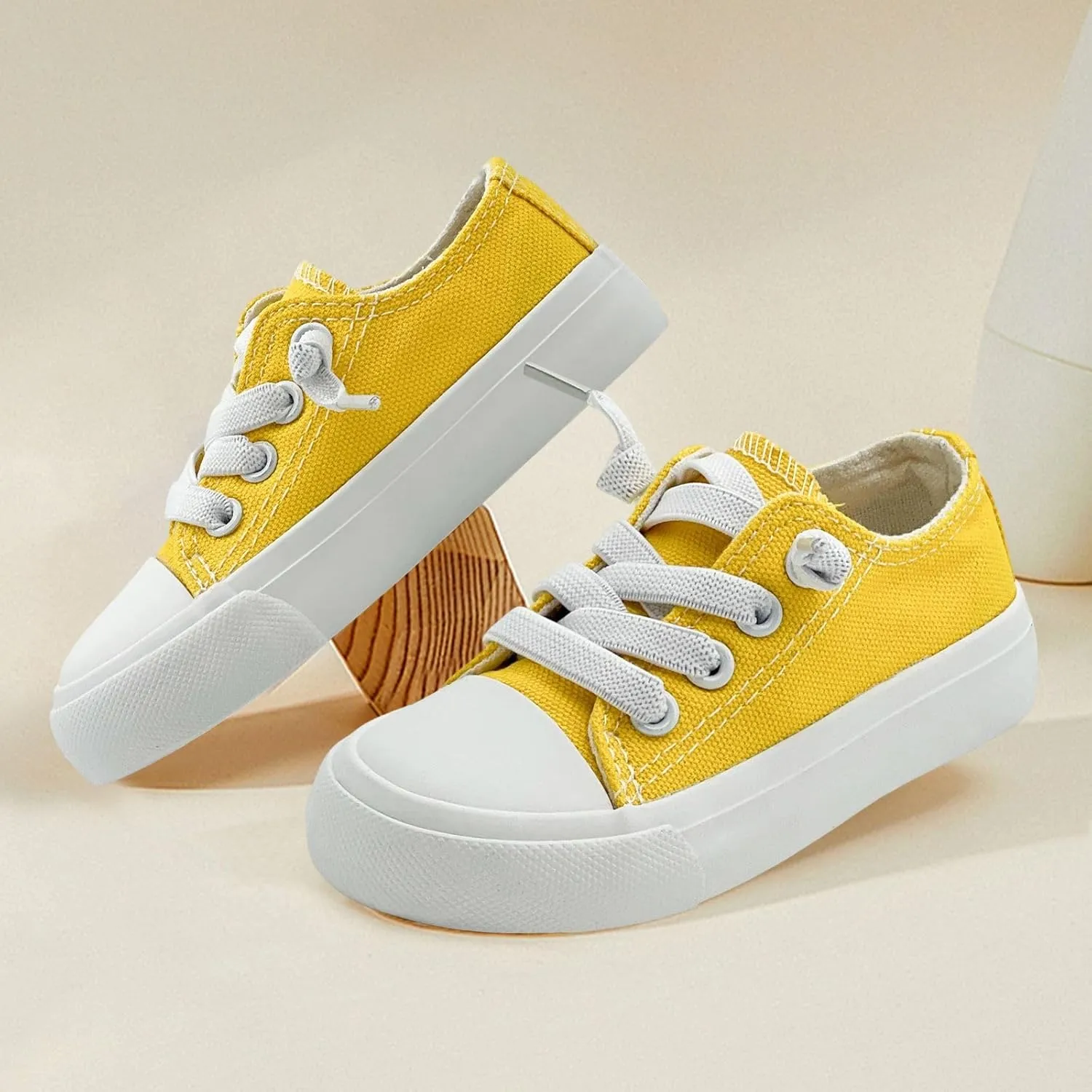 Toddler Kids Sneakers Boys and Girls Canvas Shoes Slip On Lightweight Walking Shoes for Little Big Kids