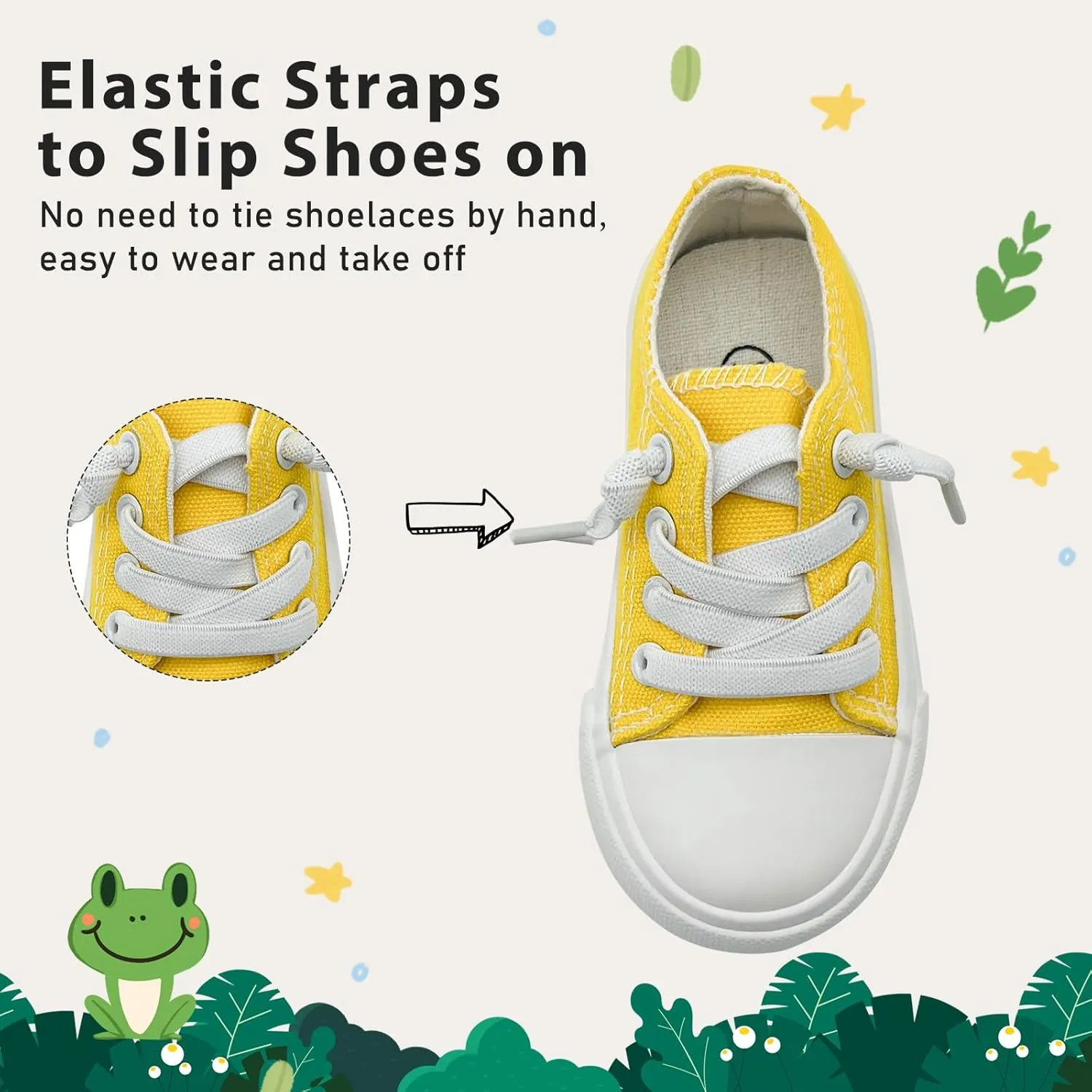 Toddler Kids Sneakers Boys and Girls Canvas Shoes Slip On Lightweight Walking Shoes for Little Big Kids