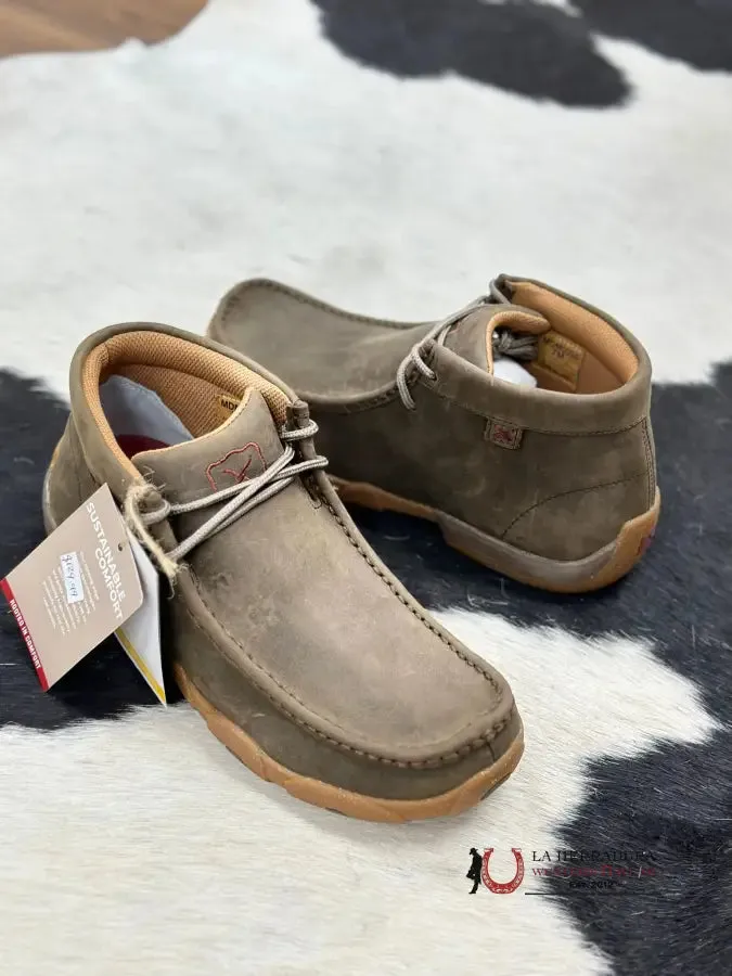 TWISTED X MEN'S CASUAL SHOES CHUKKA DRIVING MOC SHITAKE