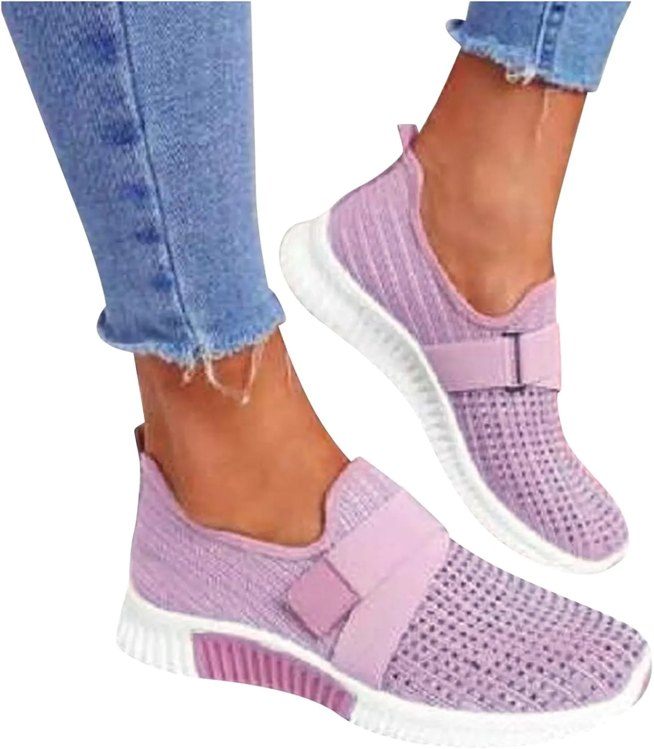 Womens Orthopedic Diabetic Walking Shoes Slip On Sneakers with Arch Support Comfortable Casual Loafers Plantar Fasciitis Foot Pain Relief