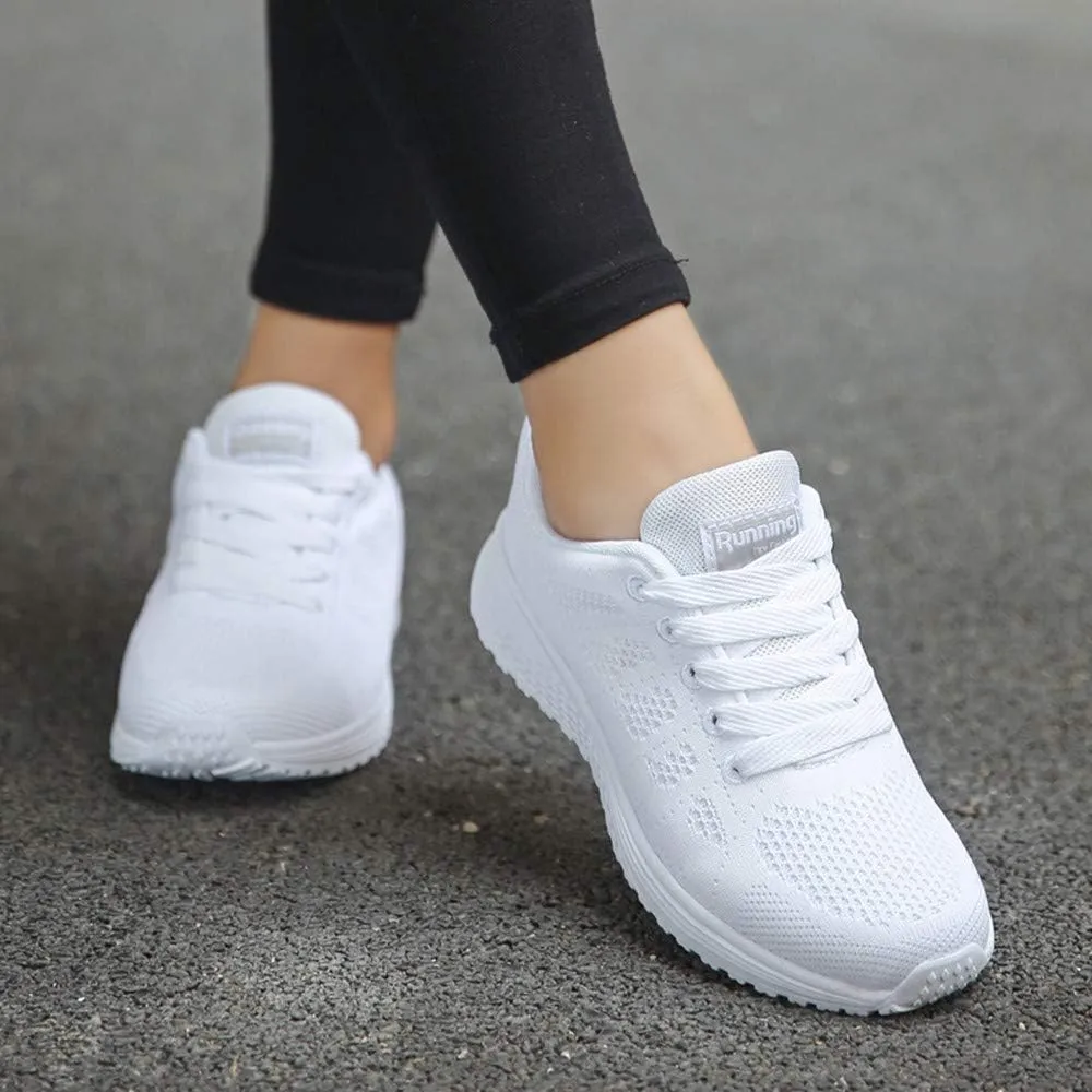 Women’s Supportive Running Shoe Fashion Women's Running Shoes Mesh Flat Shoes Casual Straps Sneaker