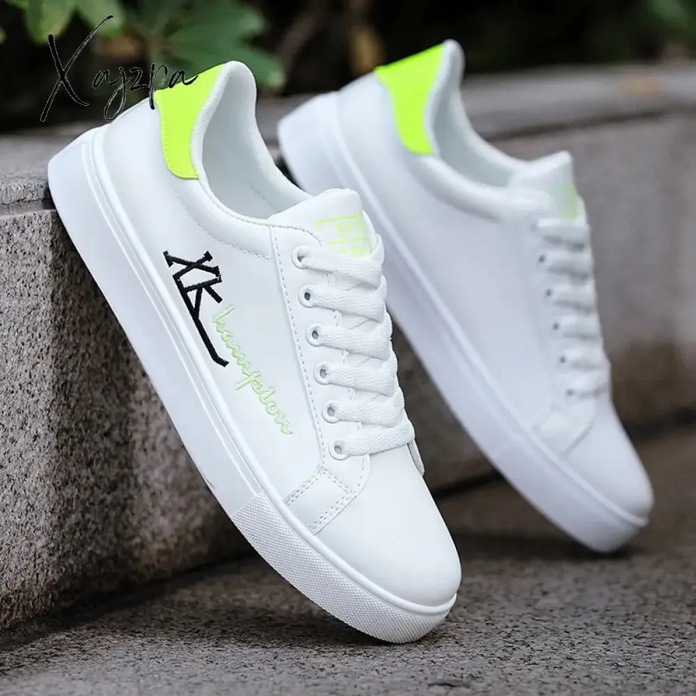 Xajzpa - Men&#39;s Casual Shoes Lightweight Breathable Men Shoes Flat Lace-Up Men Sneakers White Business Travel Unisex Tenis Masculino