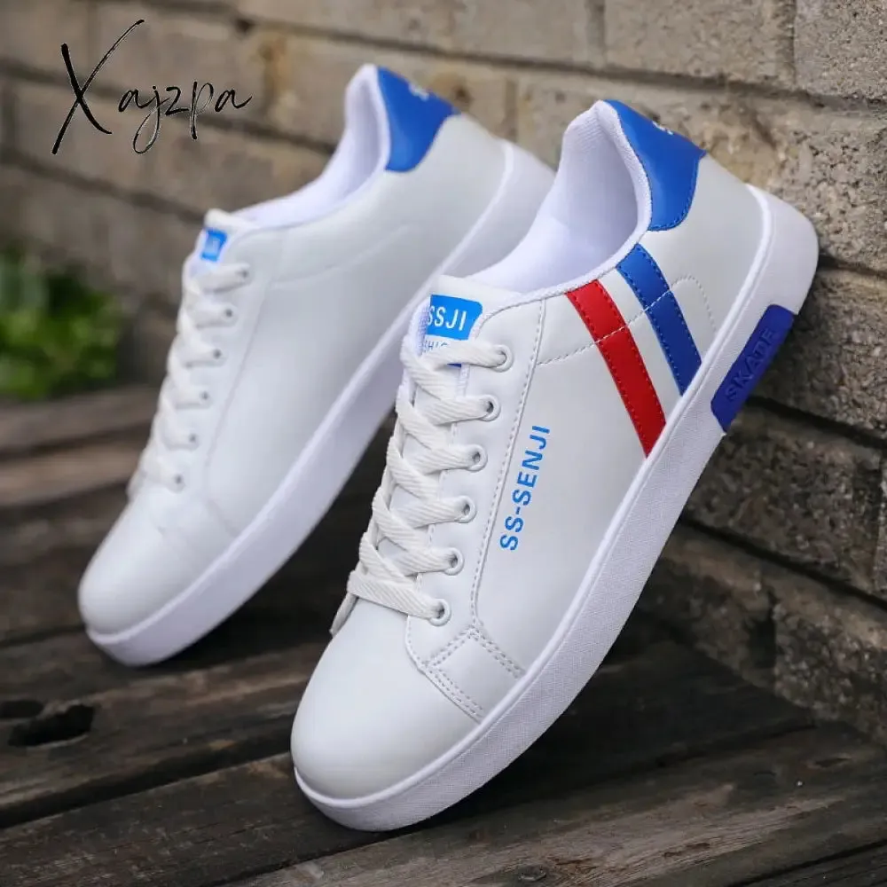 Xajzpa - Men&#39;s Casual Shoes Lightweight Breathable Men Shoes Flat Lace-Up Men Sneakers White Business Travel Unisex Tenis Masculino