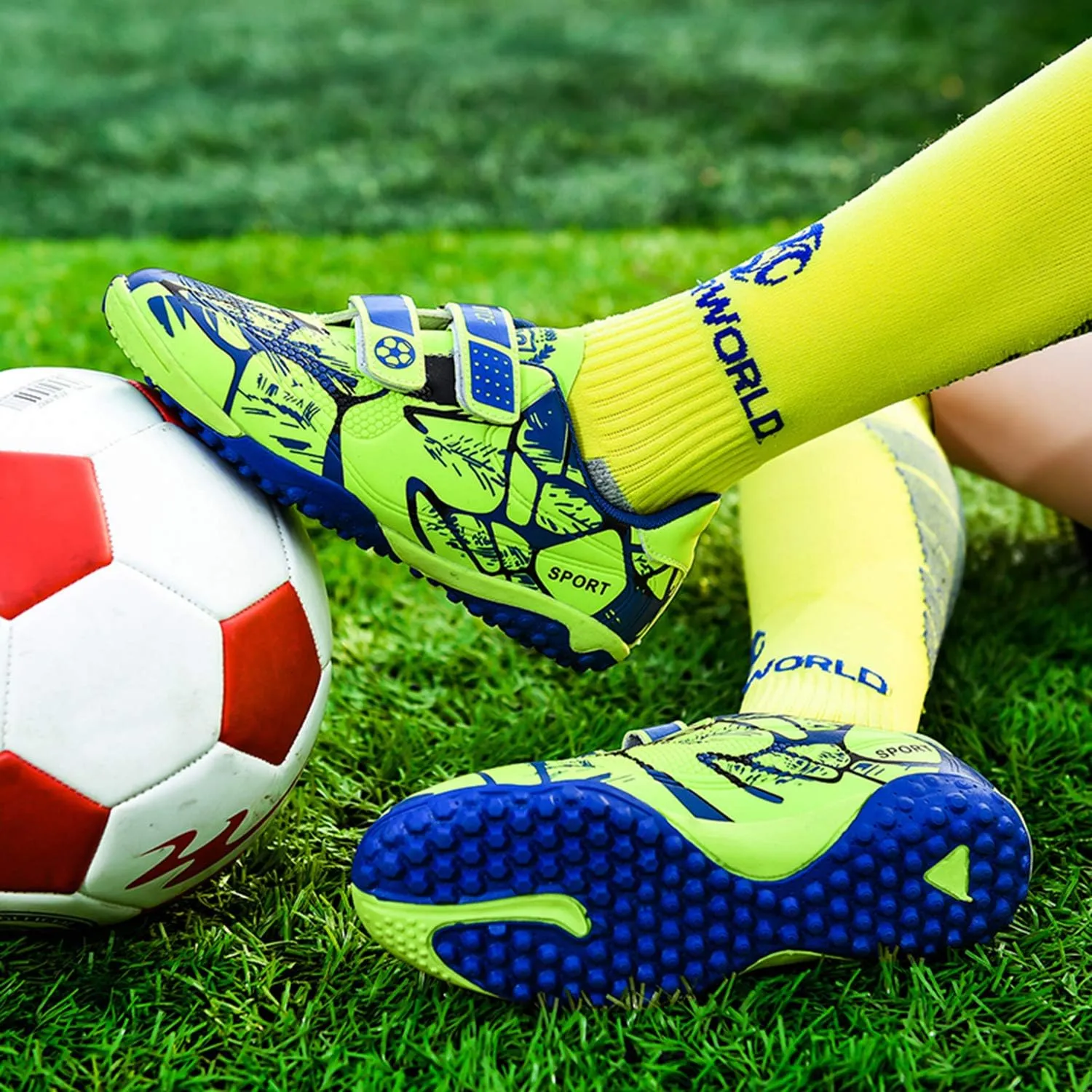 YUKTOPA Kids Men's Soccer Cleats Athletic Shoes Ground Football Profession Training Boots(Little Kid/Big Kid/Men)