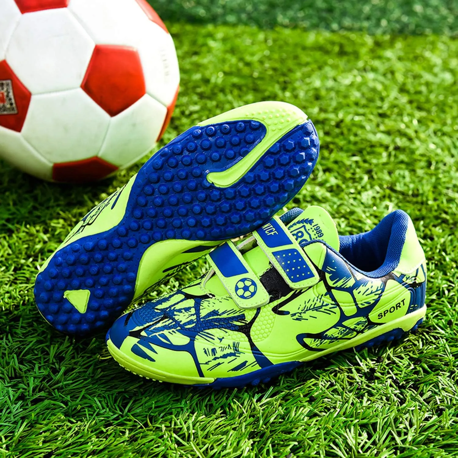 YUKTOPA Kids Men's Soccer Cleats Athletic Shoes Ground Football Profession Training Boots(Little Kid/Big Kid/Men)